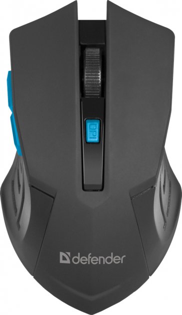 Миша Defender Accura MM-275 Wireless Black/Blue (52275)