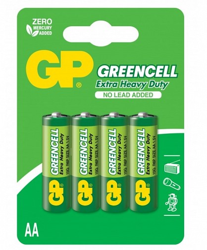 Батарейка GP Greencell АА (GP15G-2UE4) 4 шт