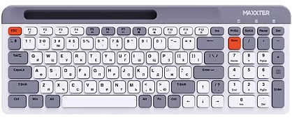 Клавіатура бездротова Maxxter KBW-02G-UA White/Grey