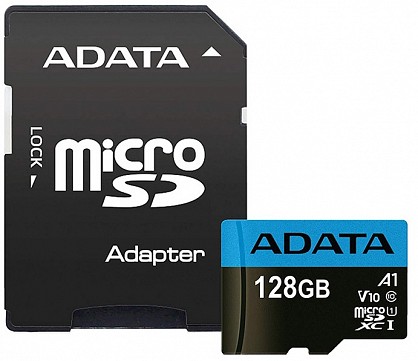 Карта пам'яті A-DATA Premier microSDXC 128GB UHS-I Class 10 + SD-adapter (AUSDX128GUICL10A1-RA1)