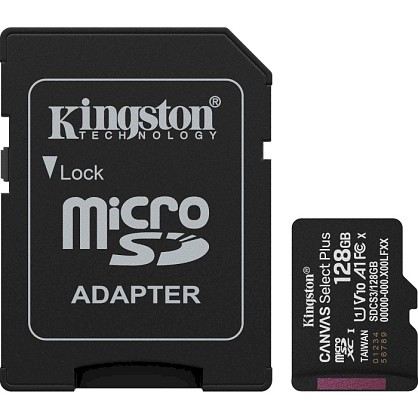 Карта пам'яті Kingston microSDXC(1) 128Gb/Gen3+Ad (SDCS3/128GB)