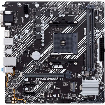Материнська плата Asus Prime B450M-K II (sAM4, AMD B450, PCI-Ex16)