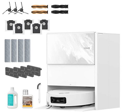 Робот-пилосос Dreame Aqua 10 Ultra Track Complete White (RLR81CE-1-WH) з вологим прибиранням