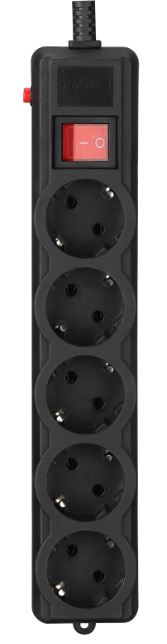 Мережевий фільтр Gembird SPG5-G-6B-PRO 1.8м 5 розеток