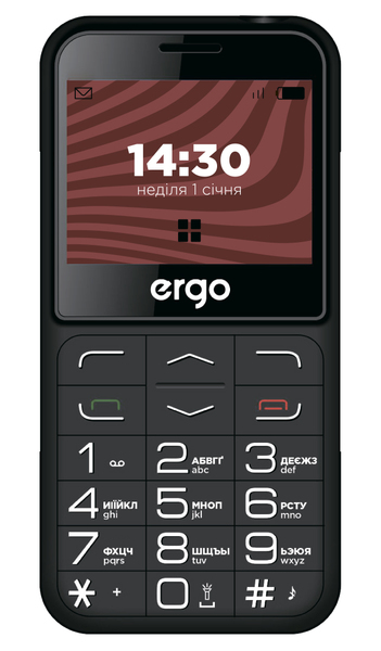 Мобільний телефон Ergo R231 Black