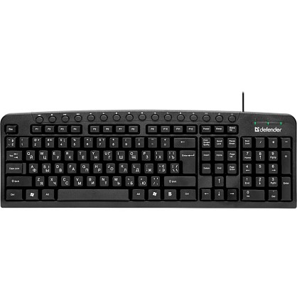 Клавіатура дротова Defender Focus HB-470 UKR USB Black (45471)