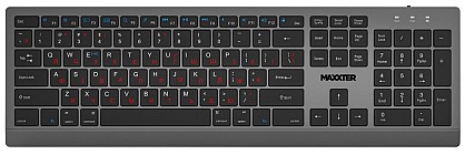 Клавіатура Maxxter KBW-01G-UA з акумулятором, безшумна