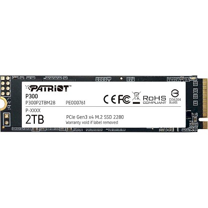 SSD диск Patriot P300 2TB M.2 2280 PCIe NVMe 3.0 x4 3D NAND TLC (P300P2TBM28)
