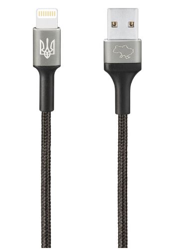 Кабель Gelius Strong Ukraine Lightning GP-UCN002L Black (1.2m) (3A)