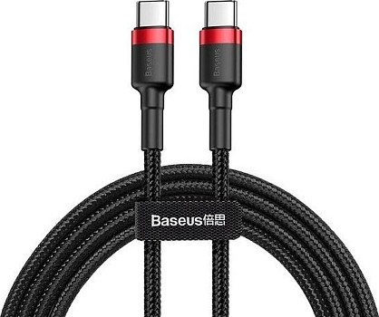 Кабель Baseus Cafule USB Type-C 3A 60W 1.0 м Black/Red (CATKLF-G91)